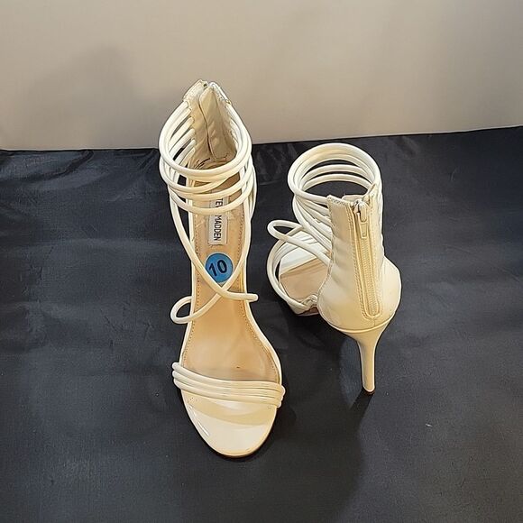 STEVE MADDEN MULTI-STRAP HIGH HEEL ROUND TOE SANDAL - Picture 8 of 15